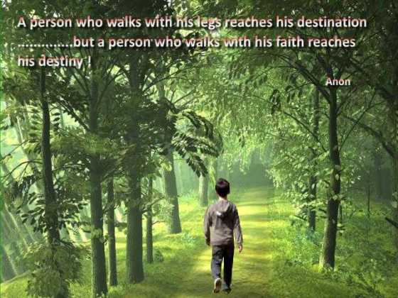 A person who walks......